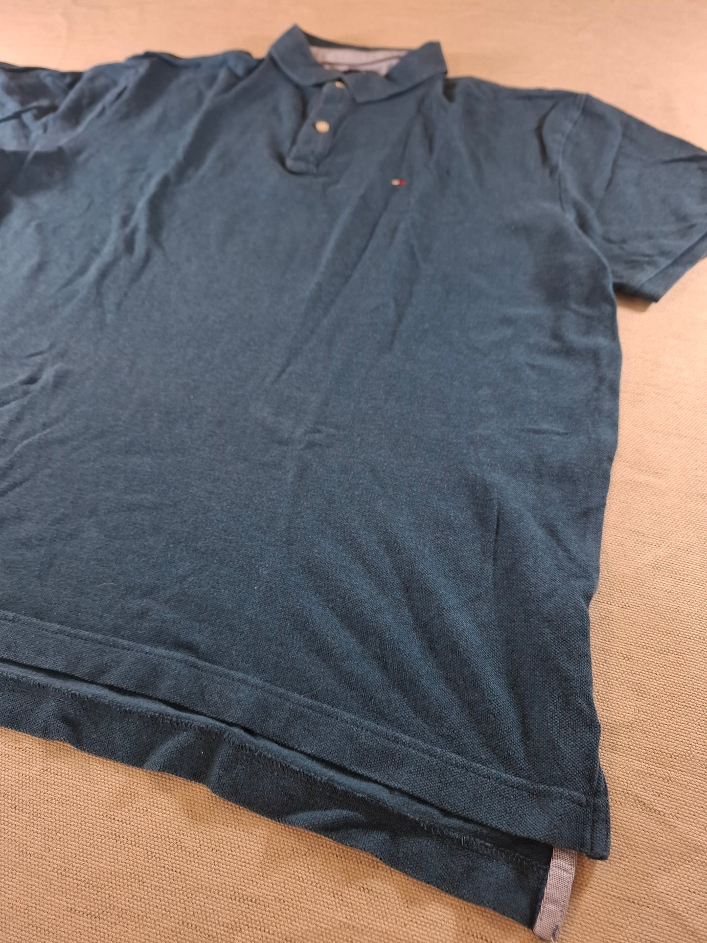 000154 – Tommy Hilfiger Polo – Blue/Green, Size L
