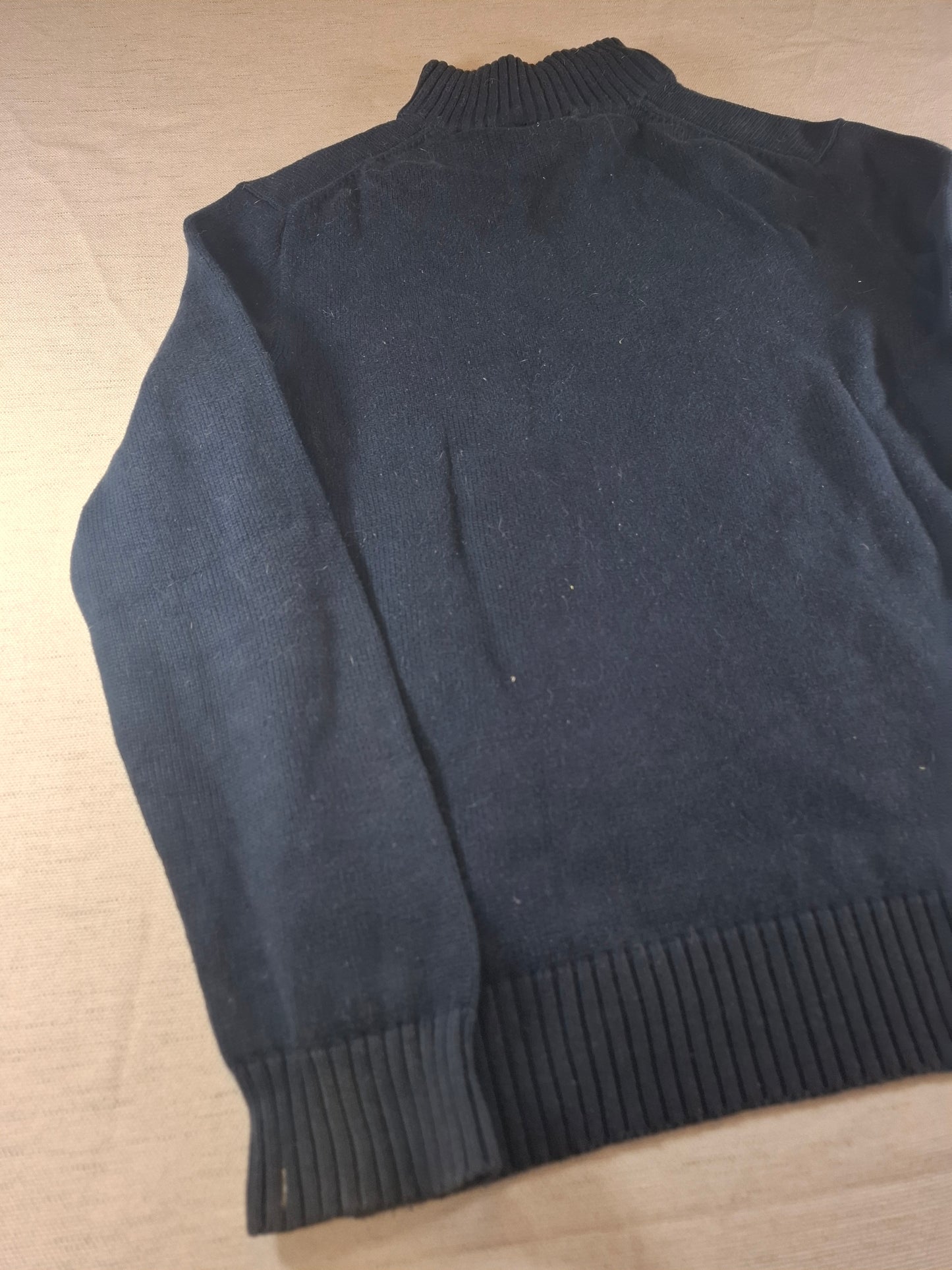 000498 Polo Ralph Lauren 1/4 zip sweater size L Navy