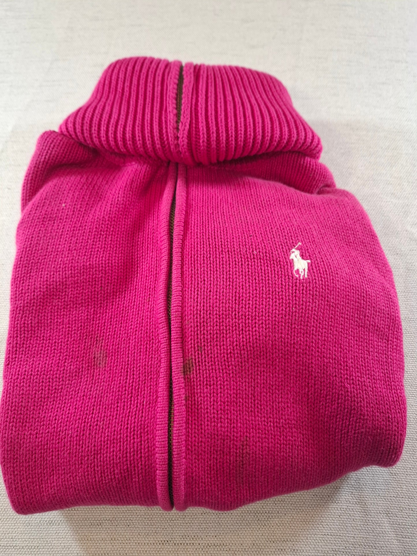 000940 Polo Ralph Lauren Full zip sweater size M Pink