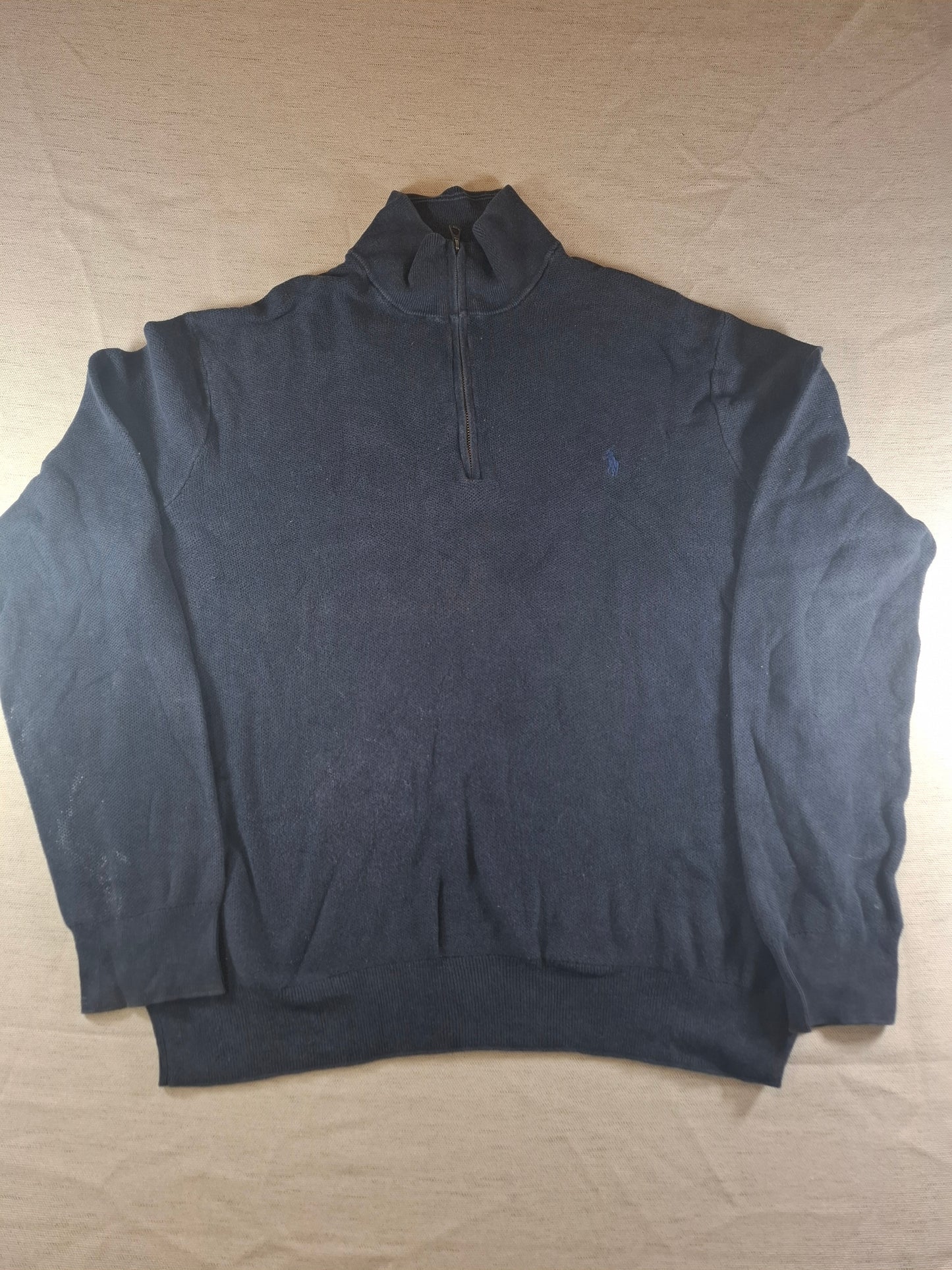 000483 Polo Ralph Lauren 1/4 zip sweater size XXL Blue