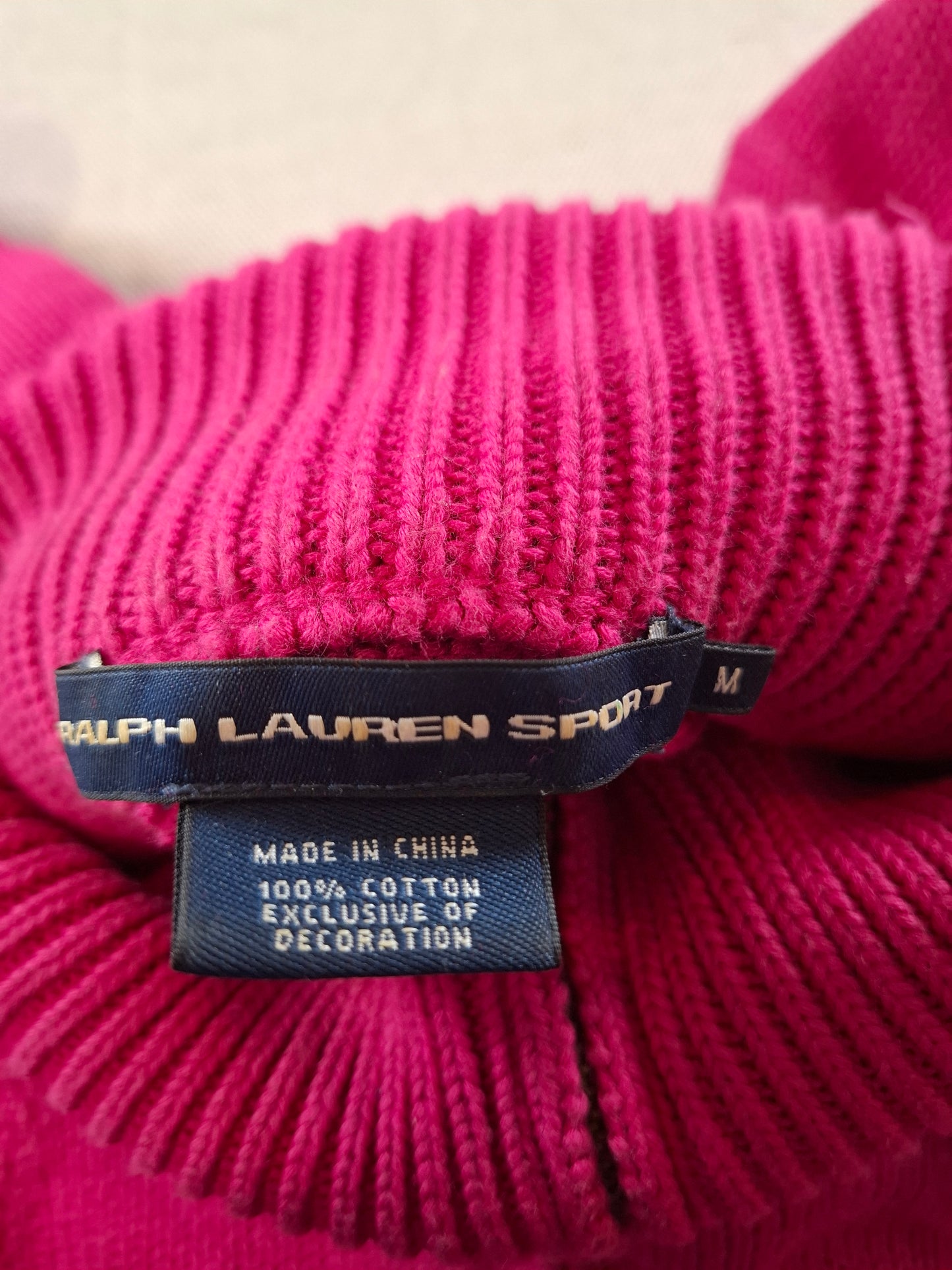 000940 Polo Ralph Lauren Full zip sweater size M Pink