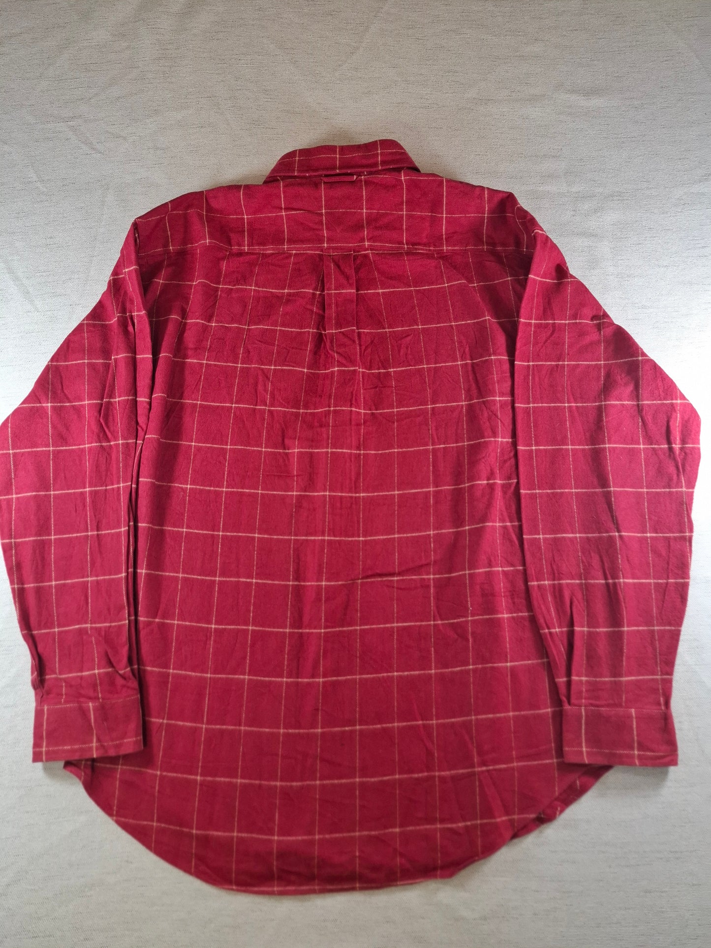001090 Tommy Hilfiger Button down shirt size L Red/ White checkered
