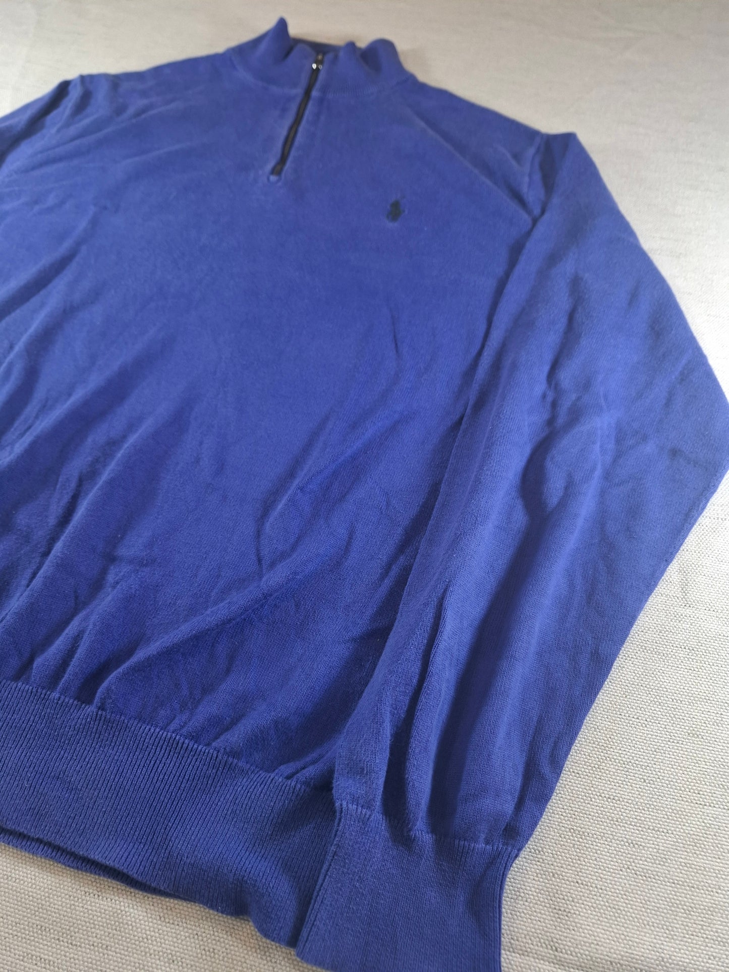 000485 Polo Ralph Lauren 1/4 zip sweater size L Purple