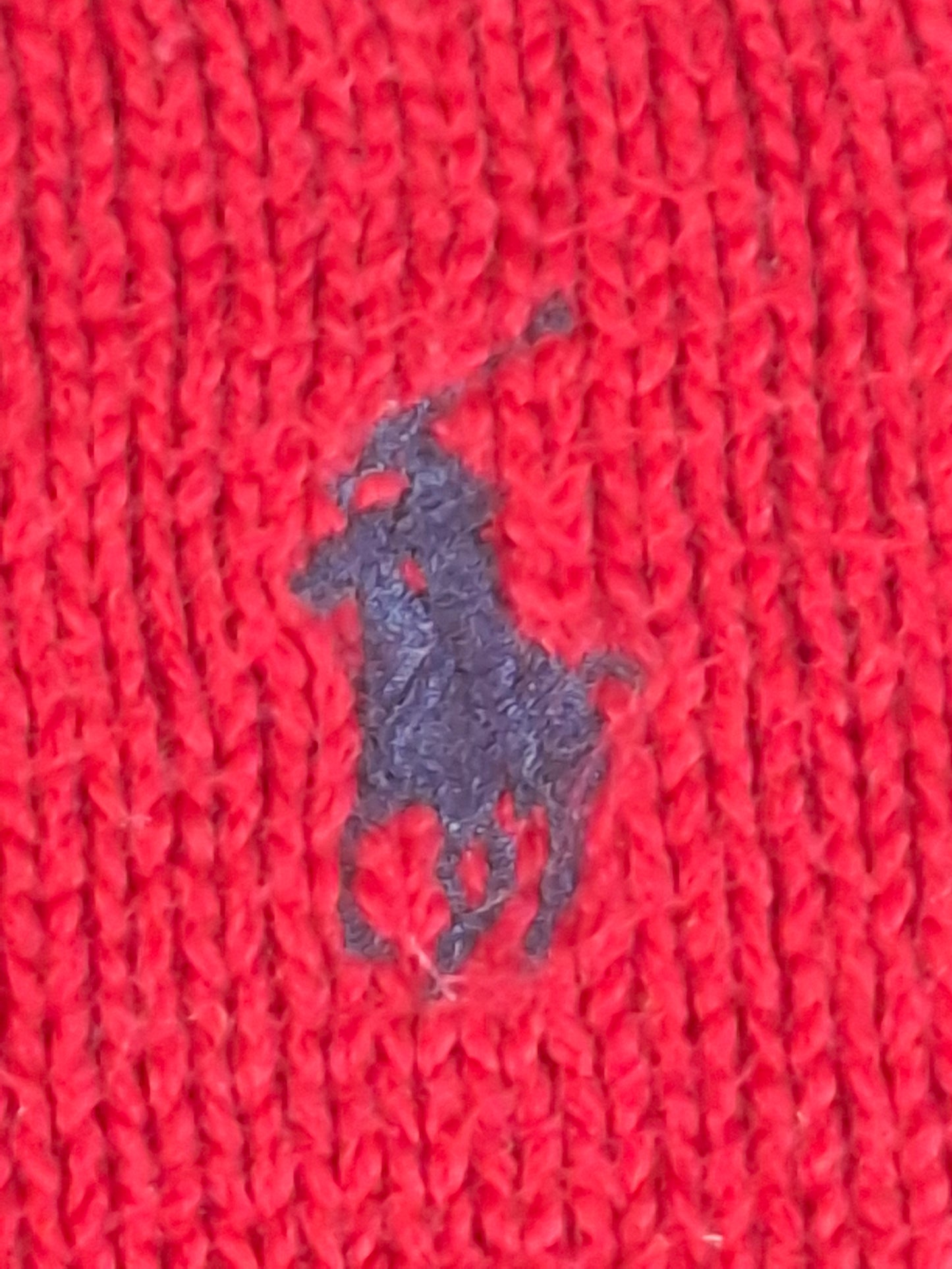 000488 Polo Ralph Lauren full zip sweater size L Red