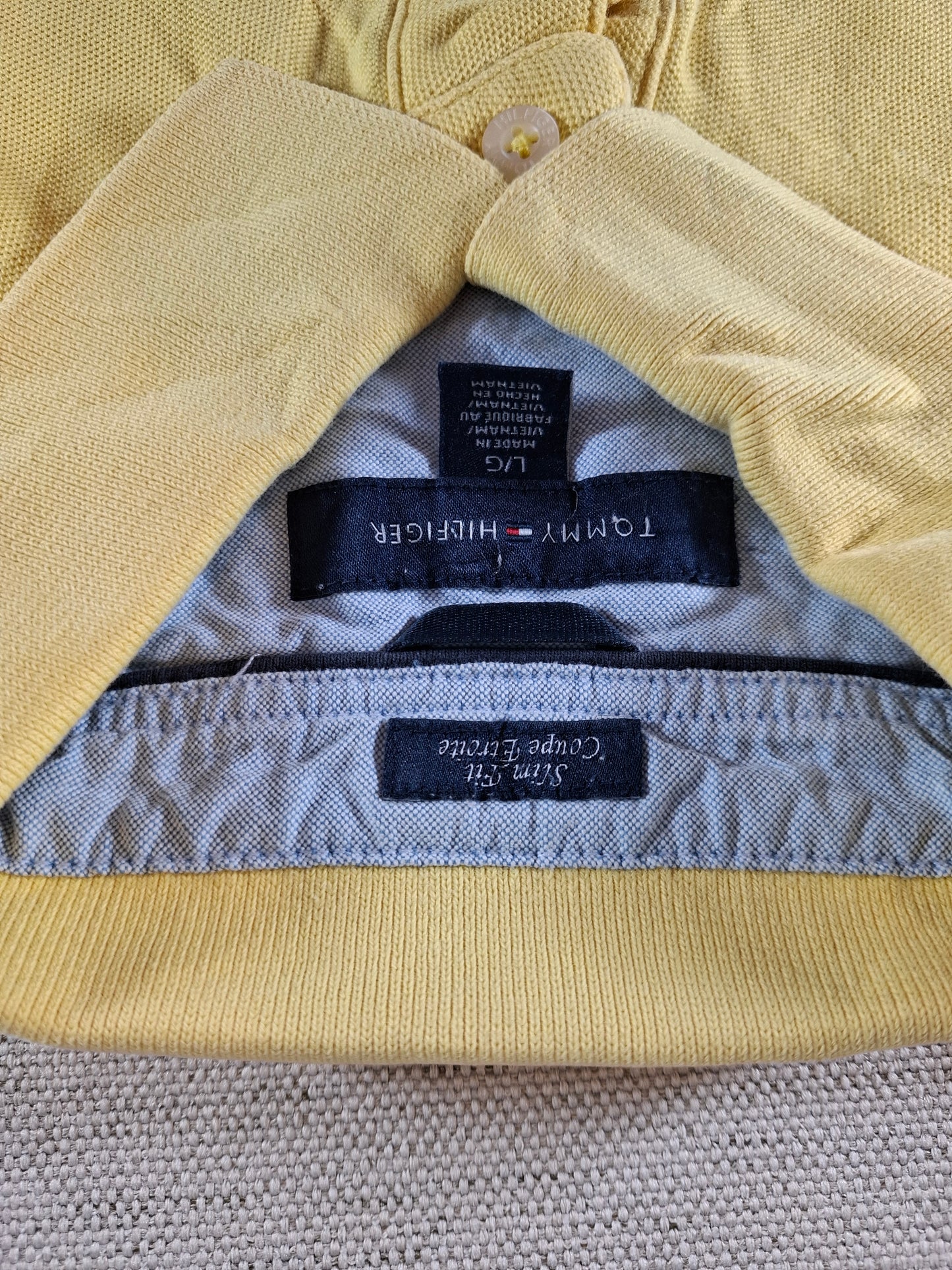 001063 Tommy Hilfiger Polo size L Yellow