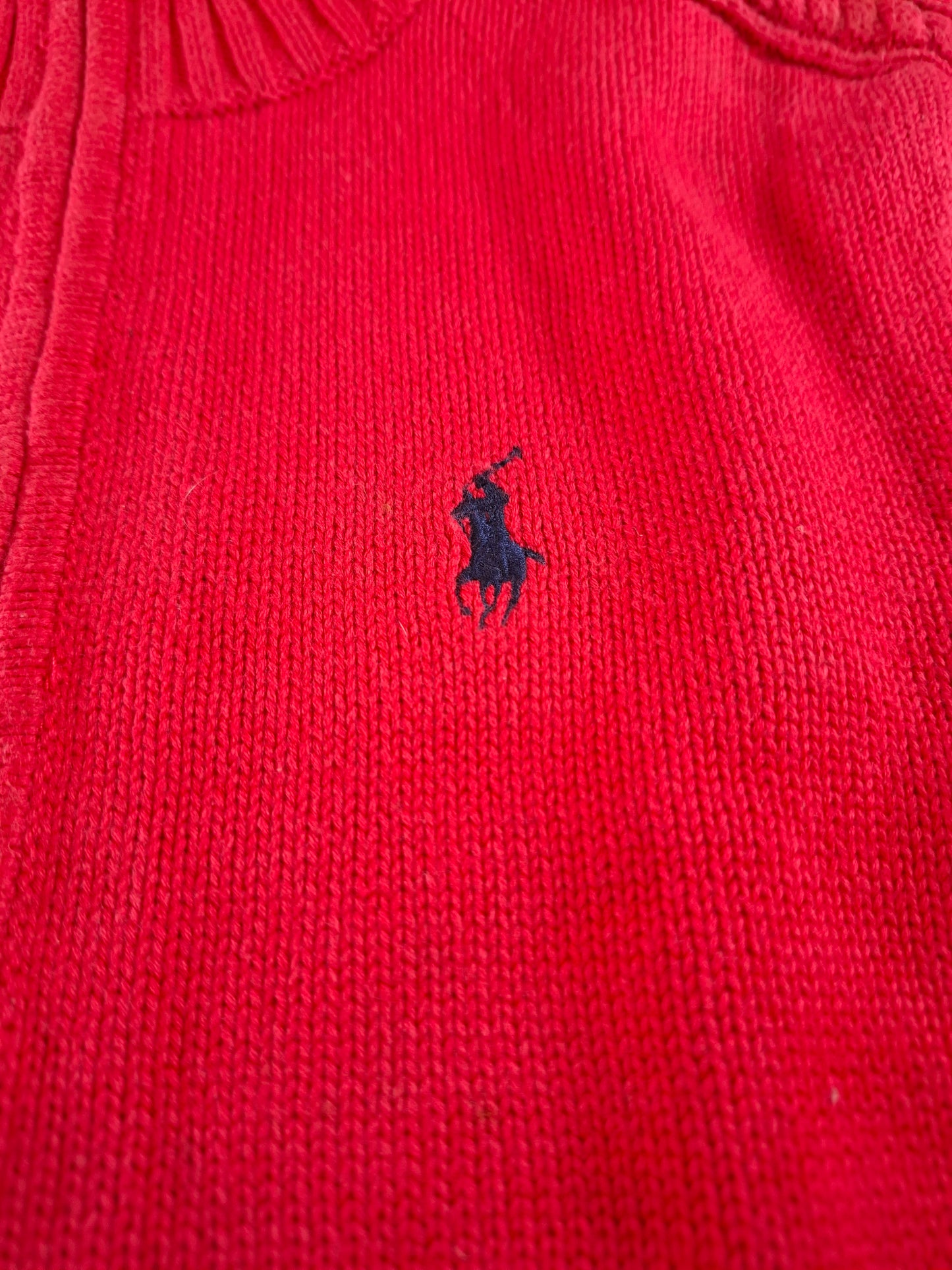 000943 Polo Ralph Lauren Full zip sweater size XS Red