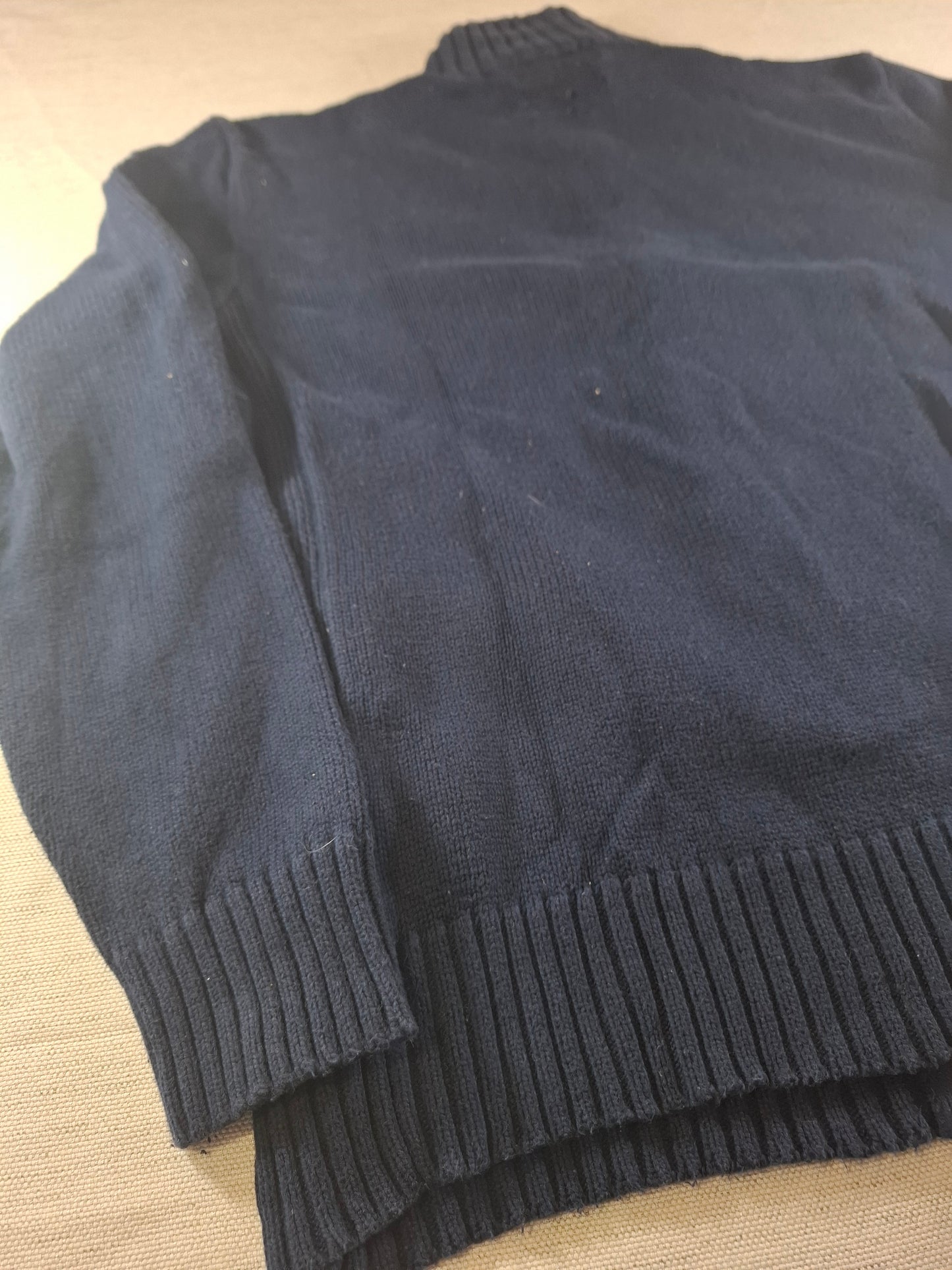 000486 Polo Ralph Lauren full zip sweater size M Navy