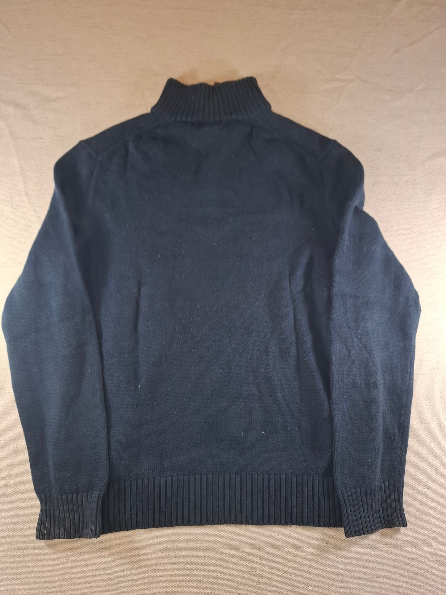 000498 Polo Ralph Lauren 1/4 zip sweater size L Navy
