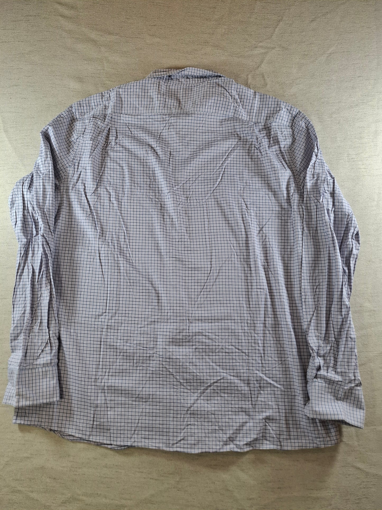 001094 Tommy Hilfiger Button down shirt size 17 / 34-35 Lila/ Blue/ White checkered