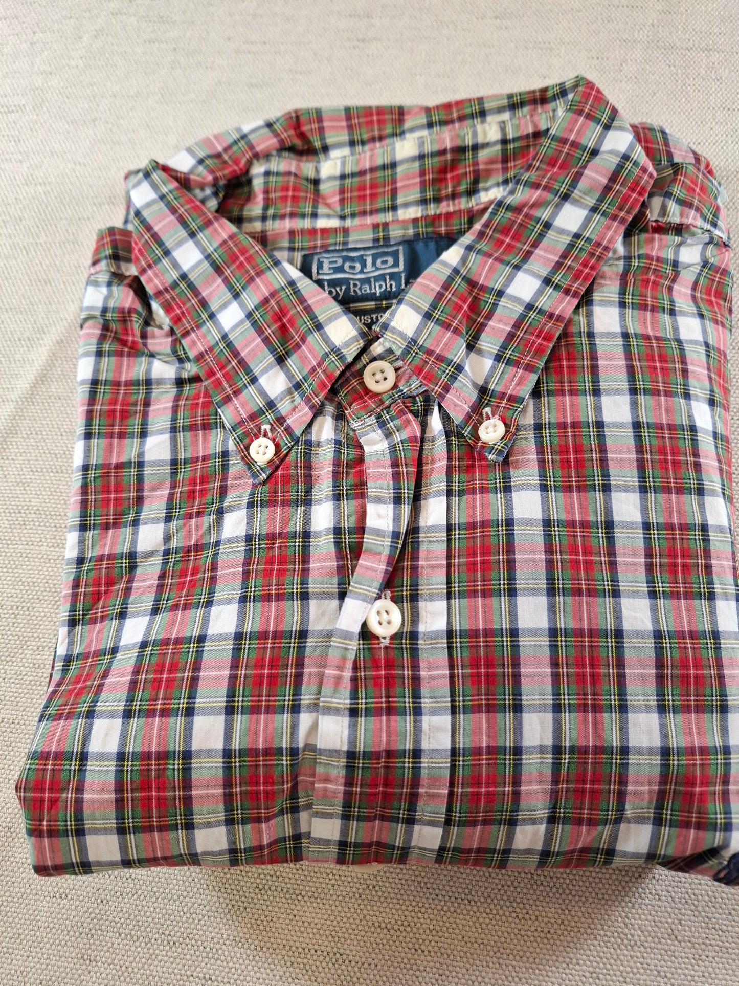 001073 Polo Ralph Lauren Button down shirt size XL Multi/ Red