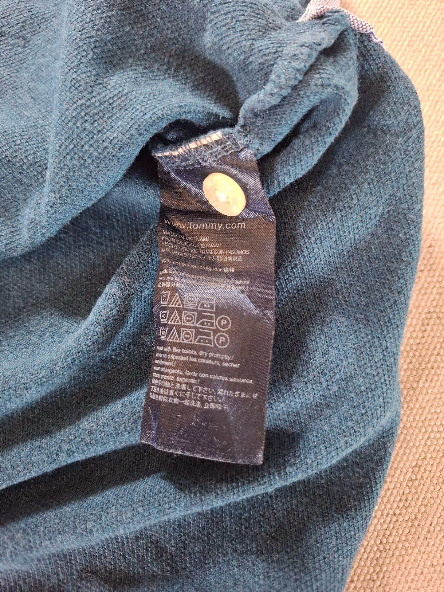 000154 Tommy Hilfiger Polo size L Blue/Green