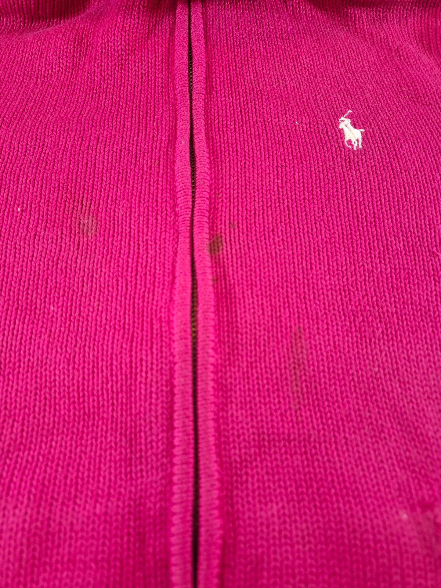 000940 Polo Ralph Lauren Full zip sweater size M Pink