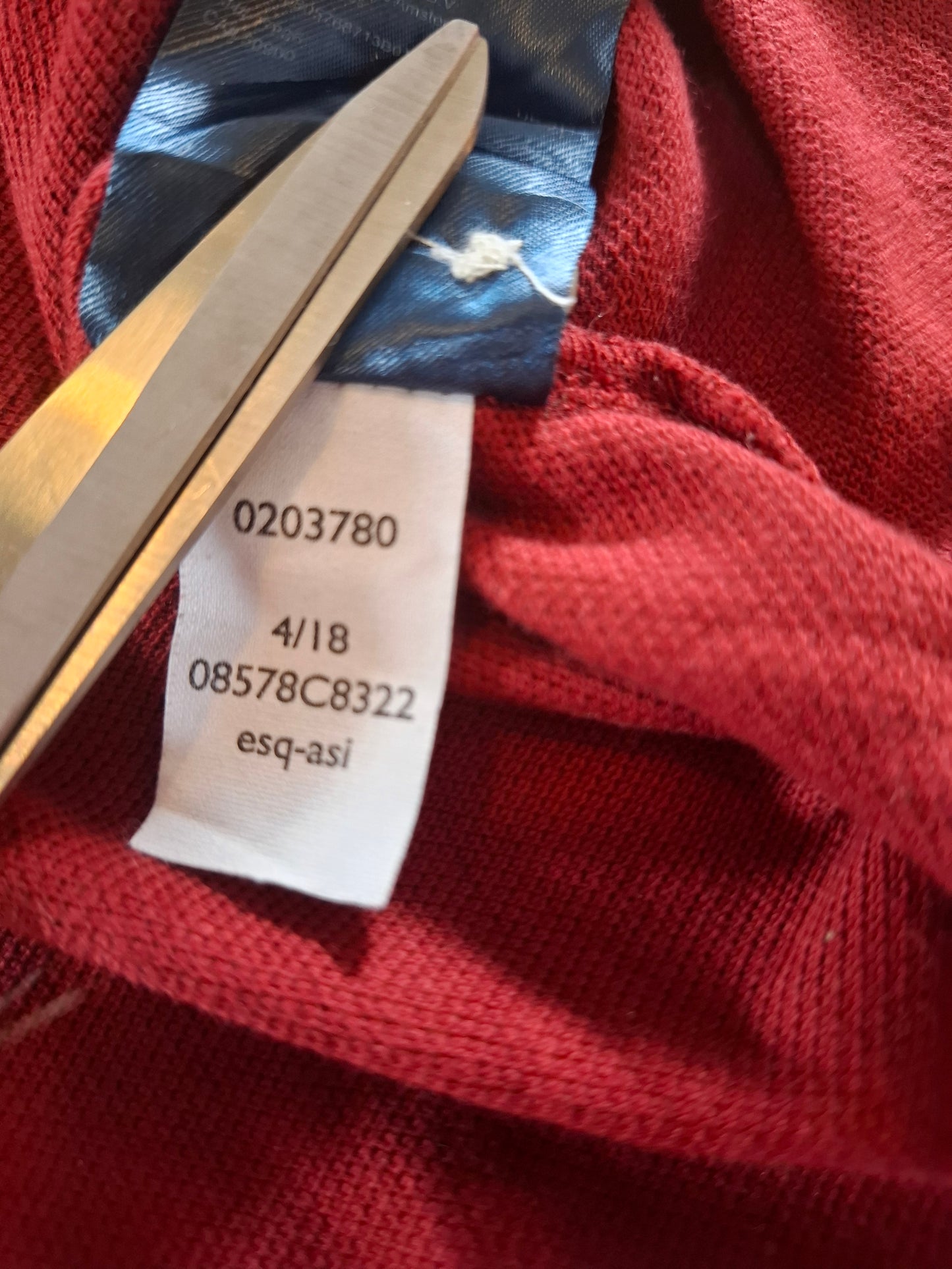 001108 Tommy Hilfiger Polo size L Burgundy