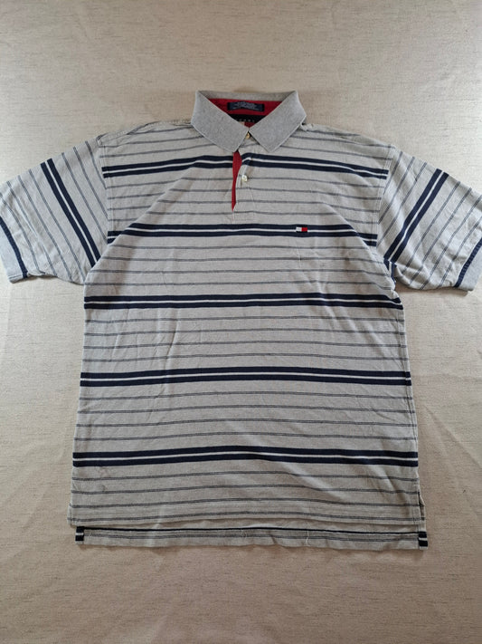 001066 Tommy Hilfiger Polo size M Grey/ Blue