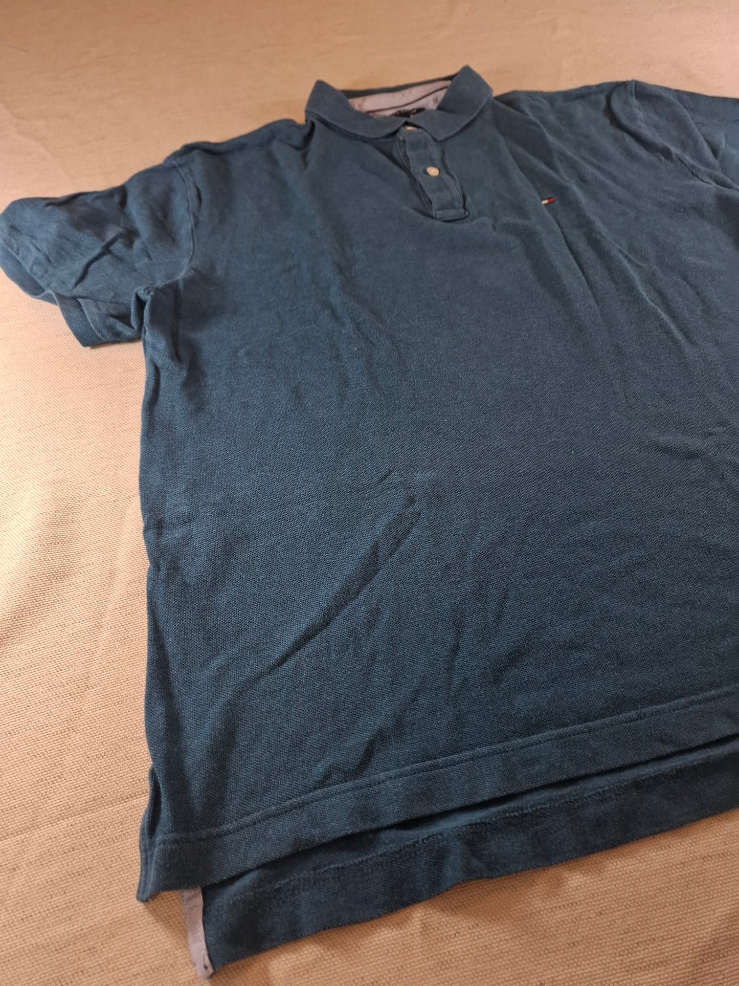 000154 – Tommy Hilfiger Polo – Blue/Green, Size L