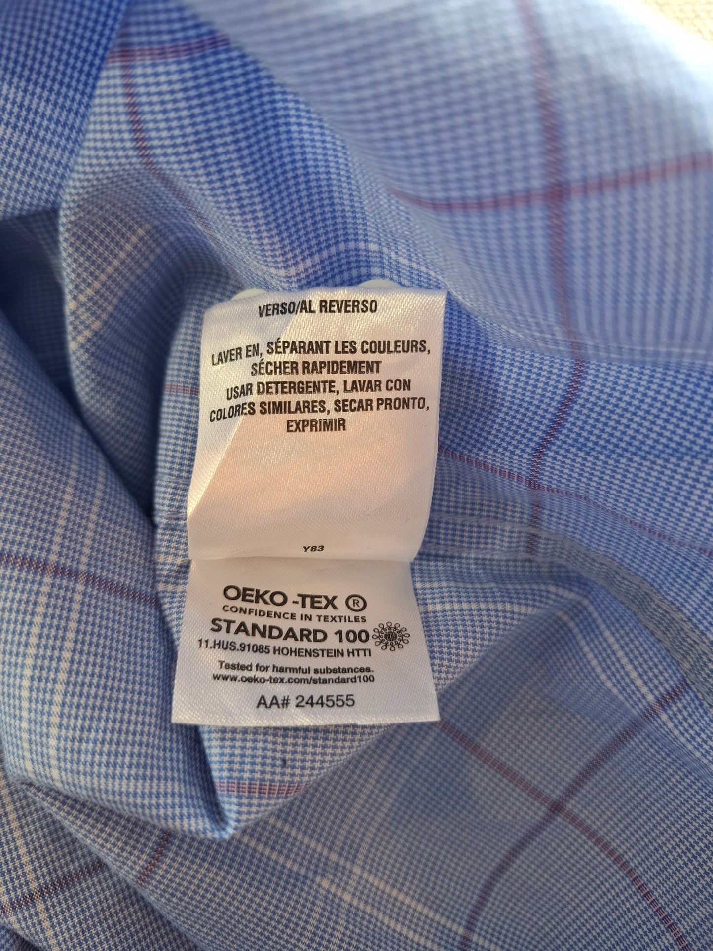 001095 Tommy Hilfiger Button down shirt size 16,5 / 32-33 / L Blue/ White/ Red checkered