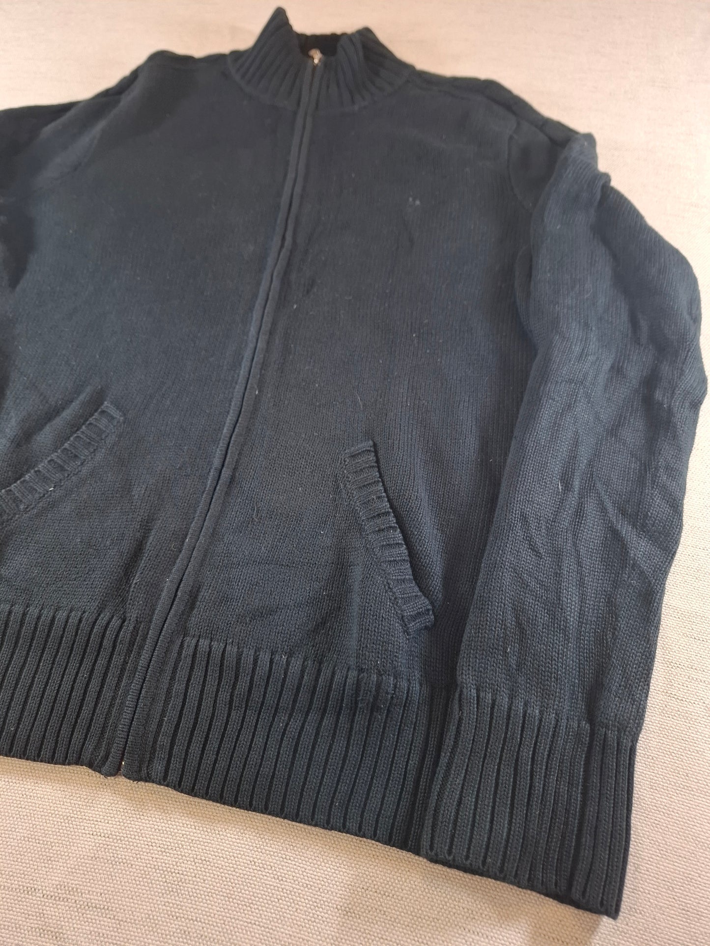 000939 Polo Ralph Lauren Full zip sweater size L Black