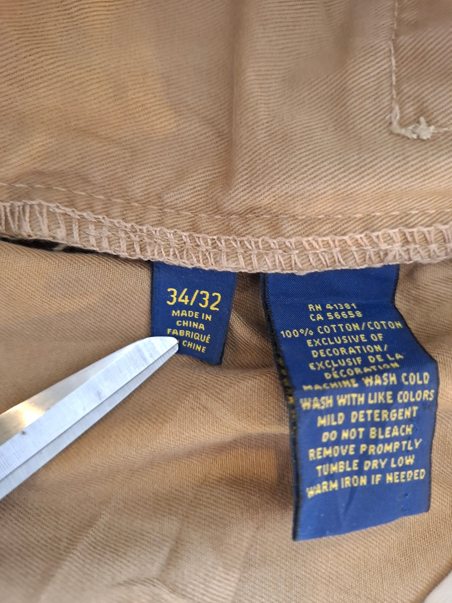 000223 Polo Ralph Lauren Jeans size 34/32 Khaki/ Beige