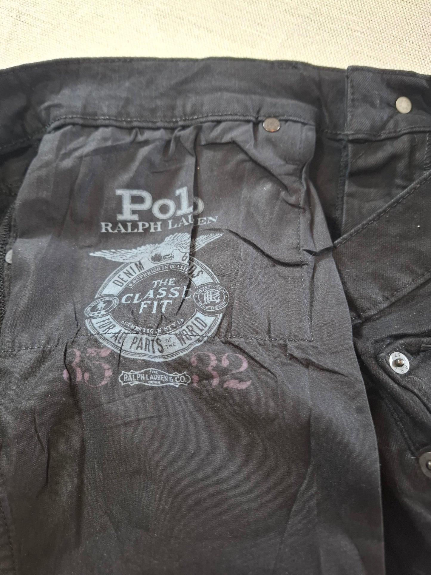 000220 Polo Ralph Lauren Jeans size 35/32 Black
