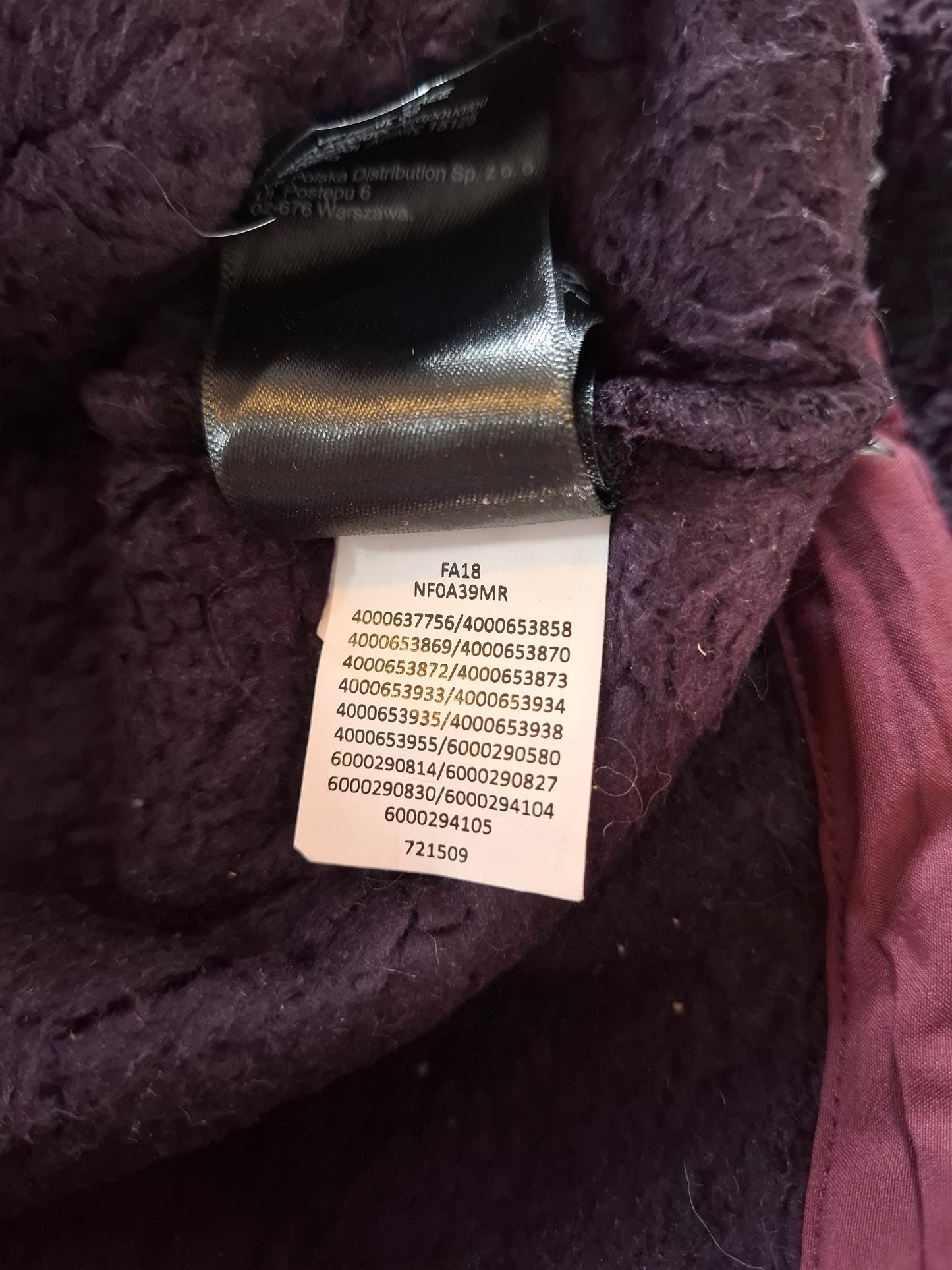 000698 The North Face Fleece hoodie size Women's S Purple