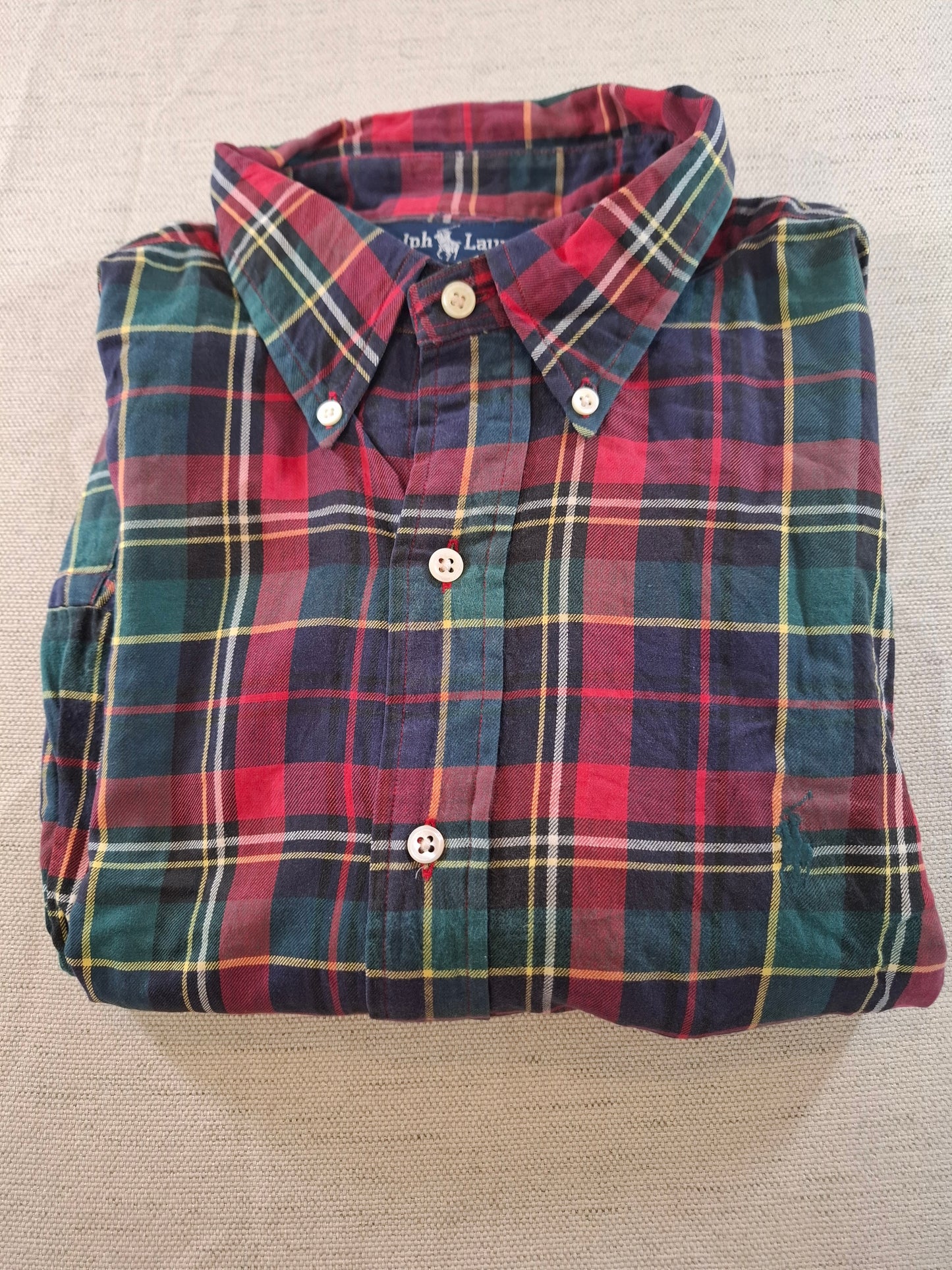 001068 Polo Ralph Lauren Button down shirt size XL Multi/ Red