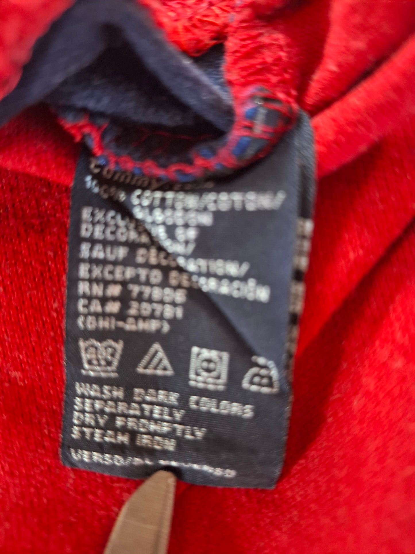 001116 Tommy Hilfiger Polo size L Red/ Navy