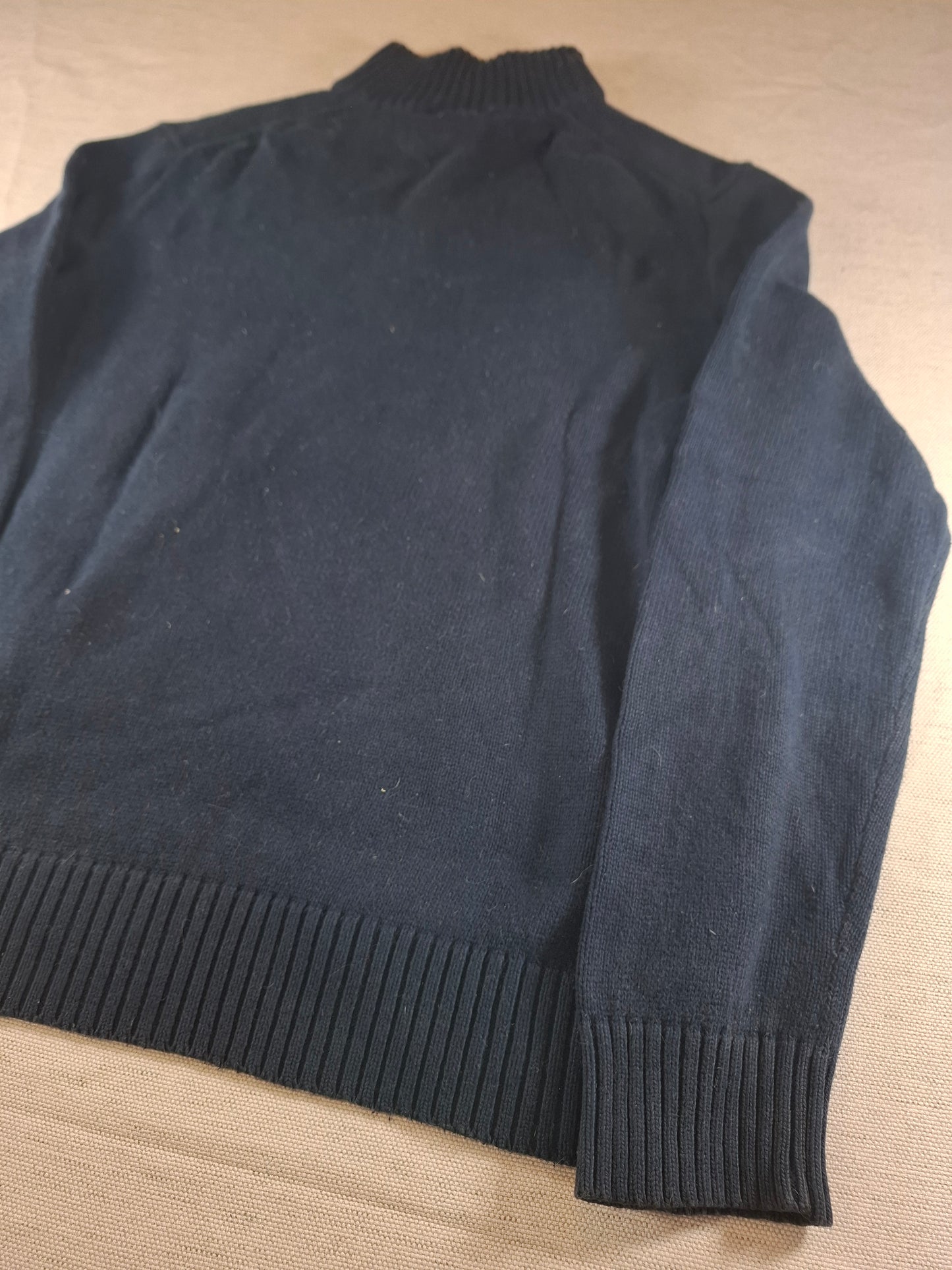 000498 Polo Ralph Lauren 1/4 zip sweater size L Navy