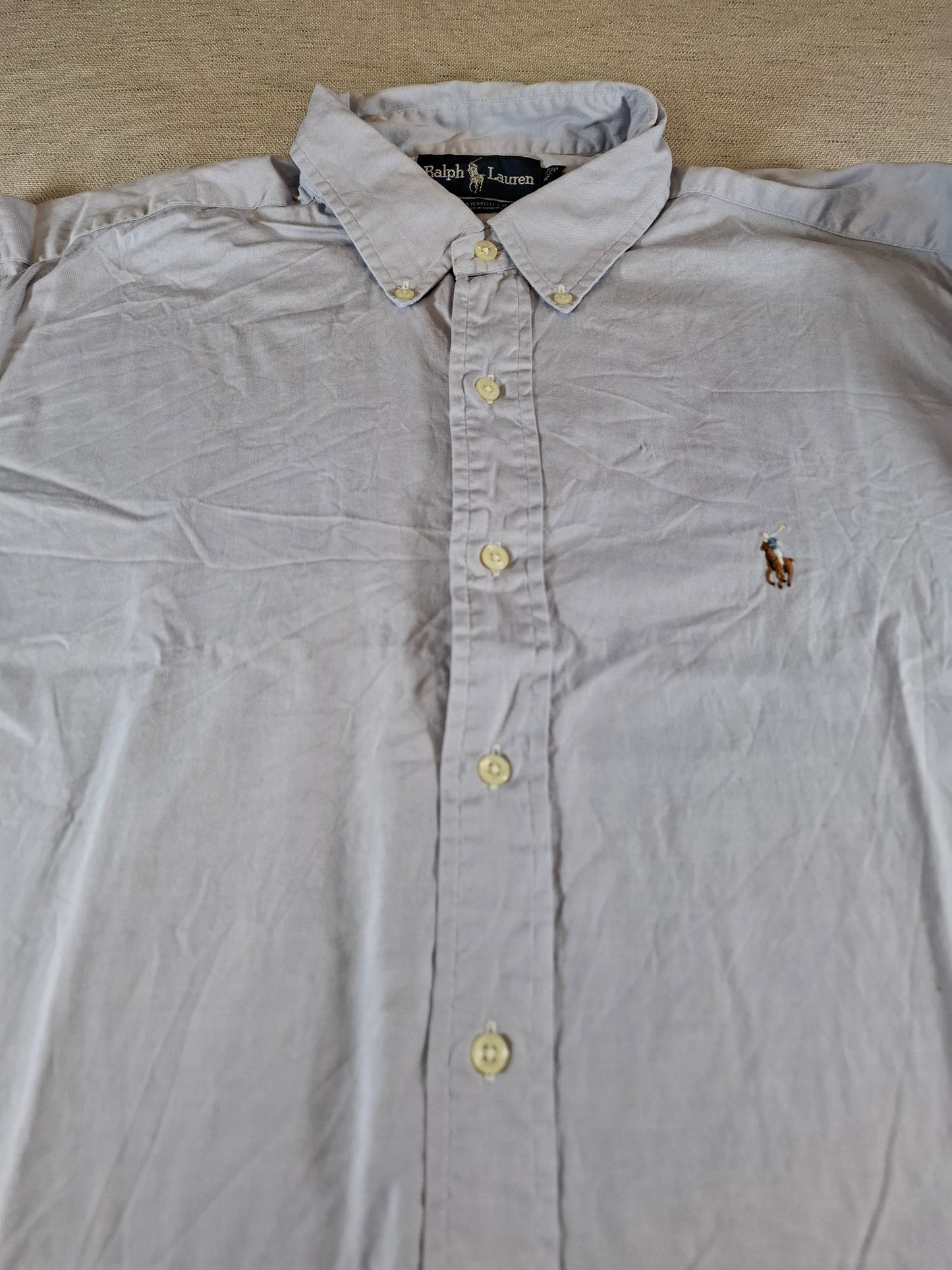 001078 Polo Ralph Lauren Button down shirt size 16.5 / 34 Blue/ Lila