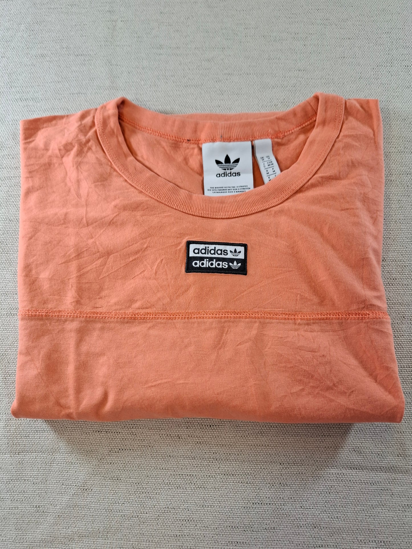 000123 – Adidas T-Shirt – Orange, Size M