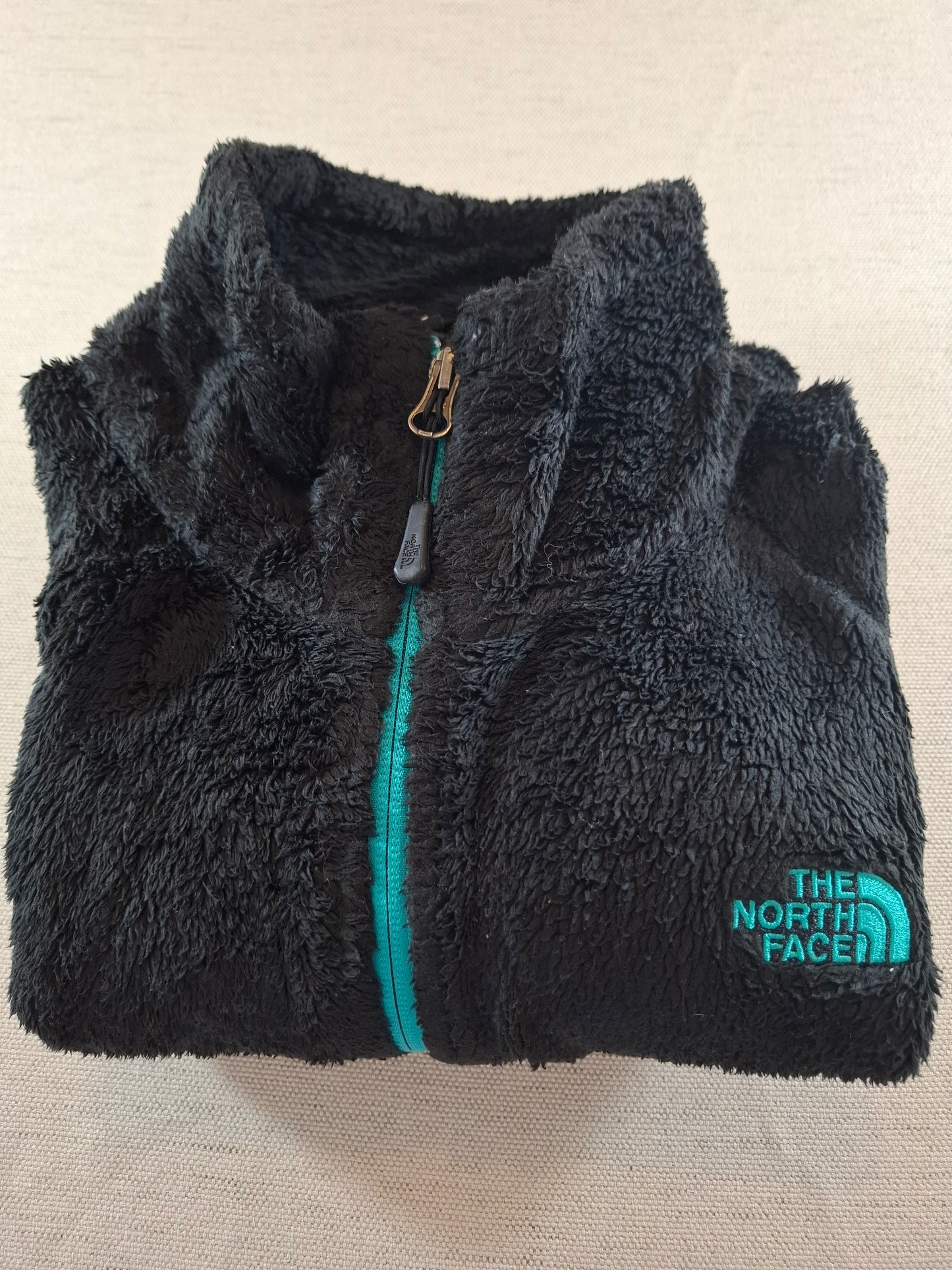 000695 The North Face Fleece size Women's L Black/ Mint