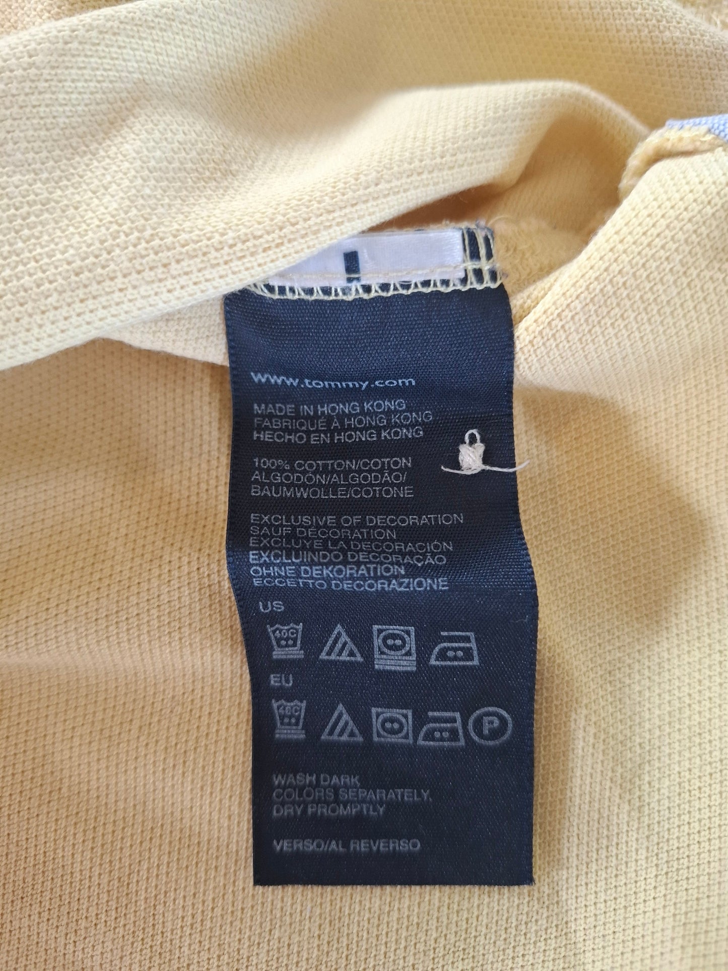 000155 – Tommy Hilfiger Polo – Yellow, Size M
