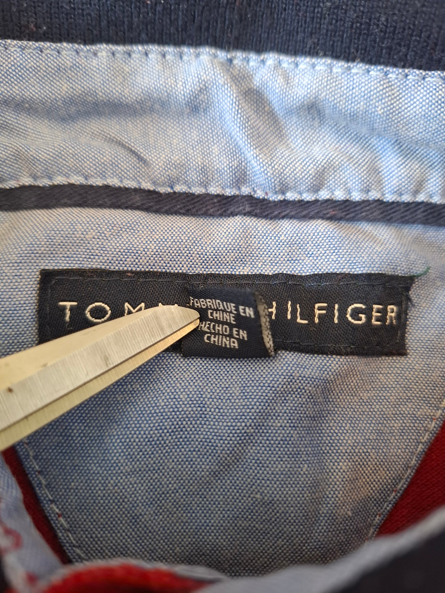 001116 Tommy Hilfiger Polo size L Red/ Navy