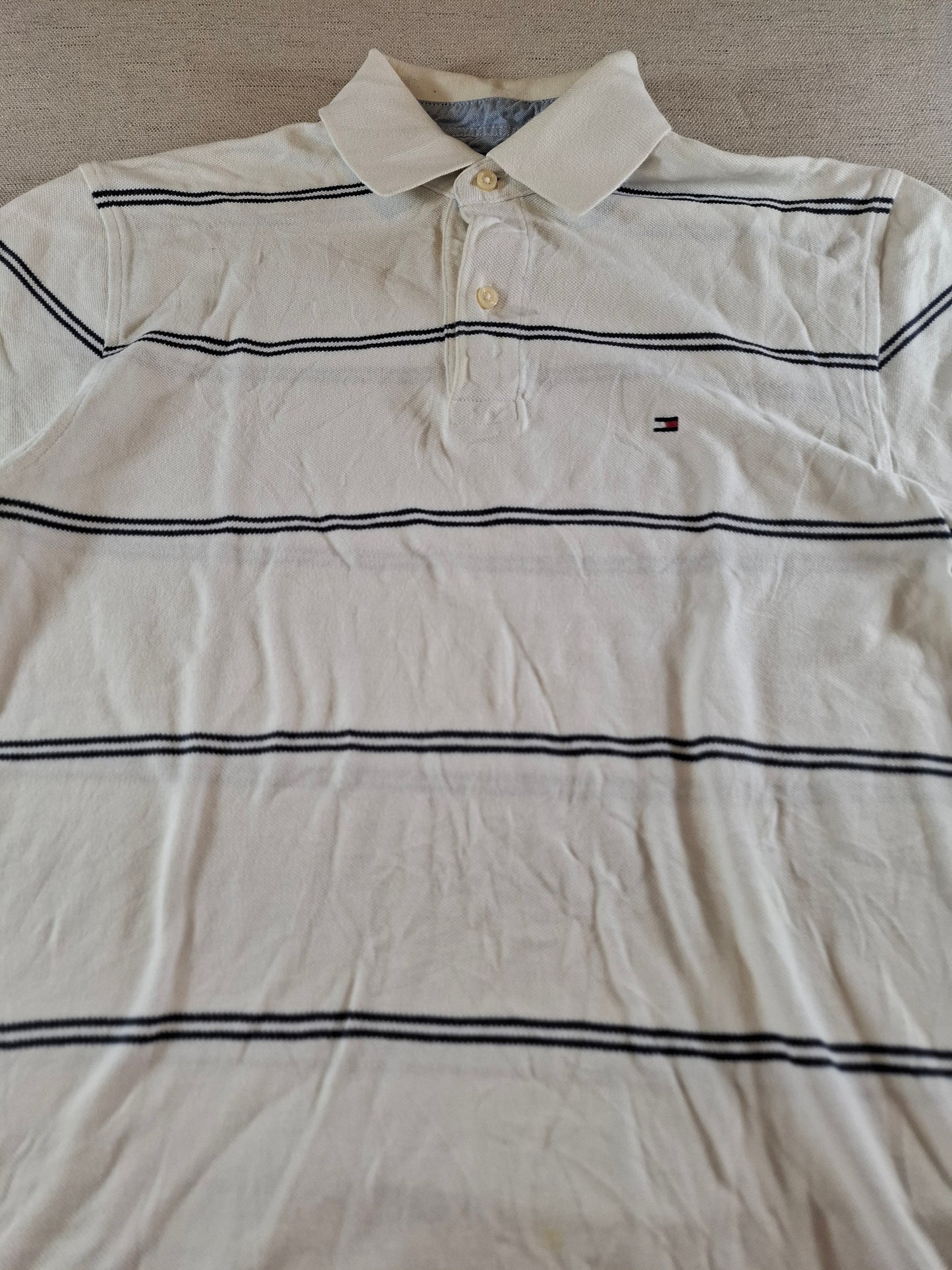 001065 Tommy Hilfiger Polo size S White/ Black