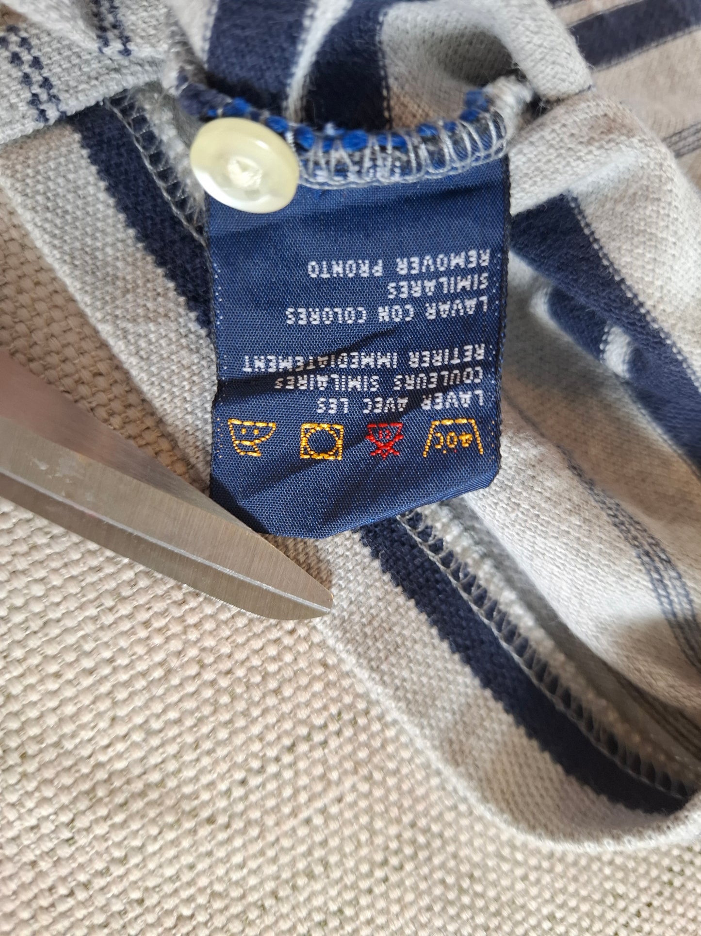 001066 Tommy Hilfiger Polo size M Grey/ Blue