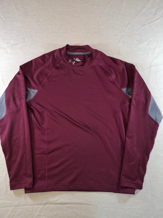 001154 Under Armour Longsleeve t-shirt size L Burgundy/ Grey