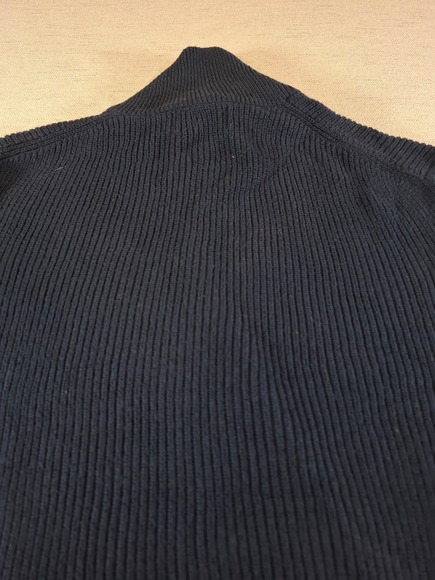 000933 Polo Ralph Lauren Full zip sweater size S Navy Blue