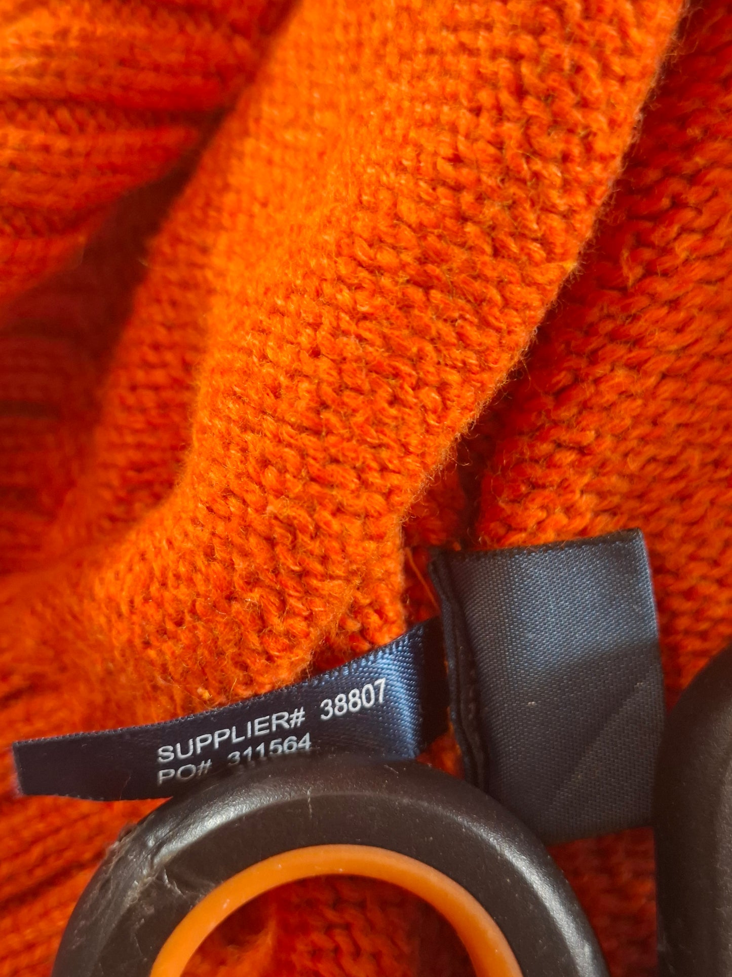 000484 Polo Ralph Lauren 1/4 zip sweater size L Orange