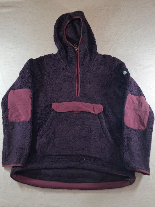 000698 The North Face Fleece hoodie size Women's S Purple
