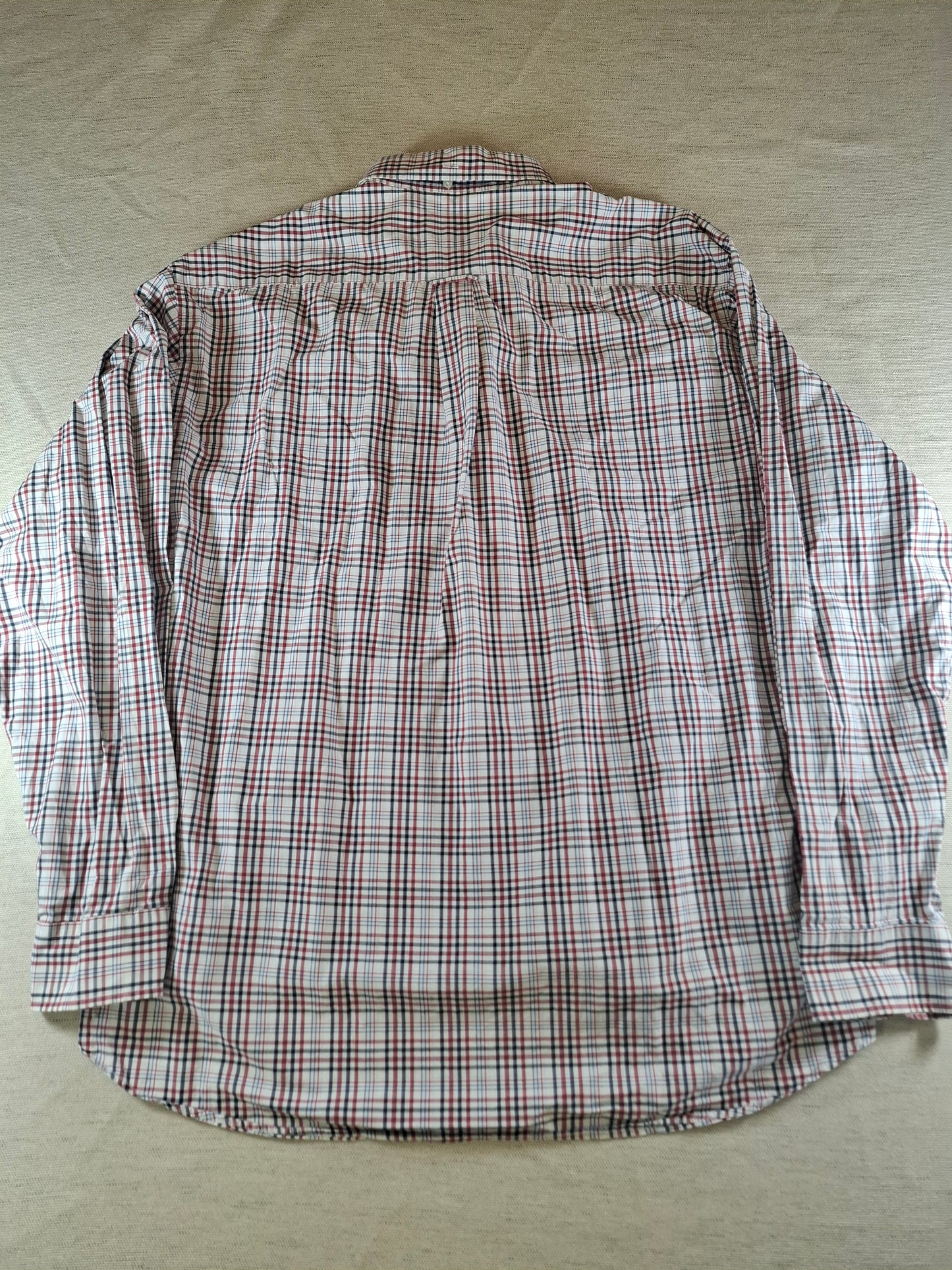 001086 McGregor Button down shirt size XXXL Red/ White/ Blue checkered