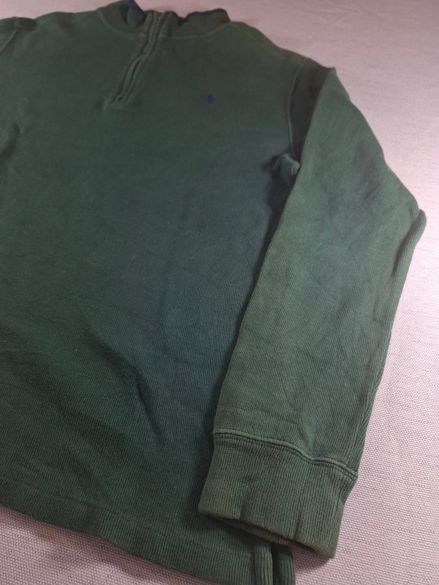 000481 Polo Ralph Lauren 1/4 zip sweater size XL Green