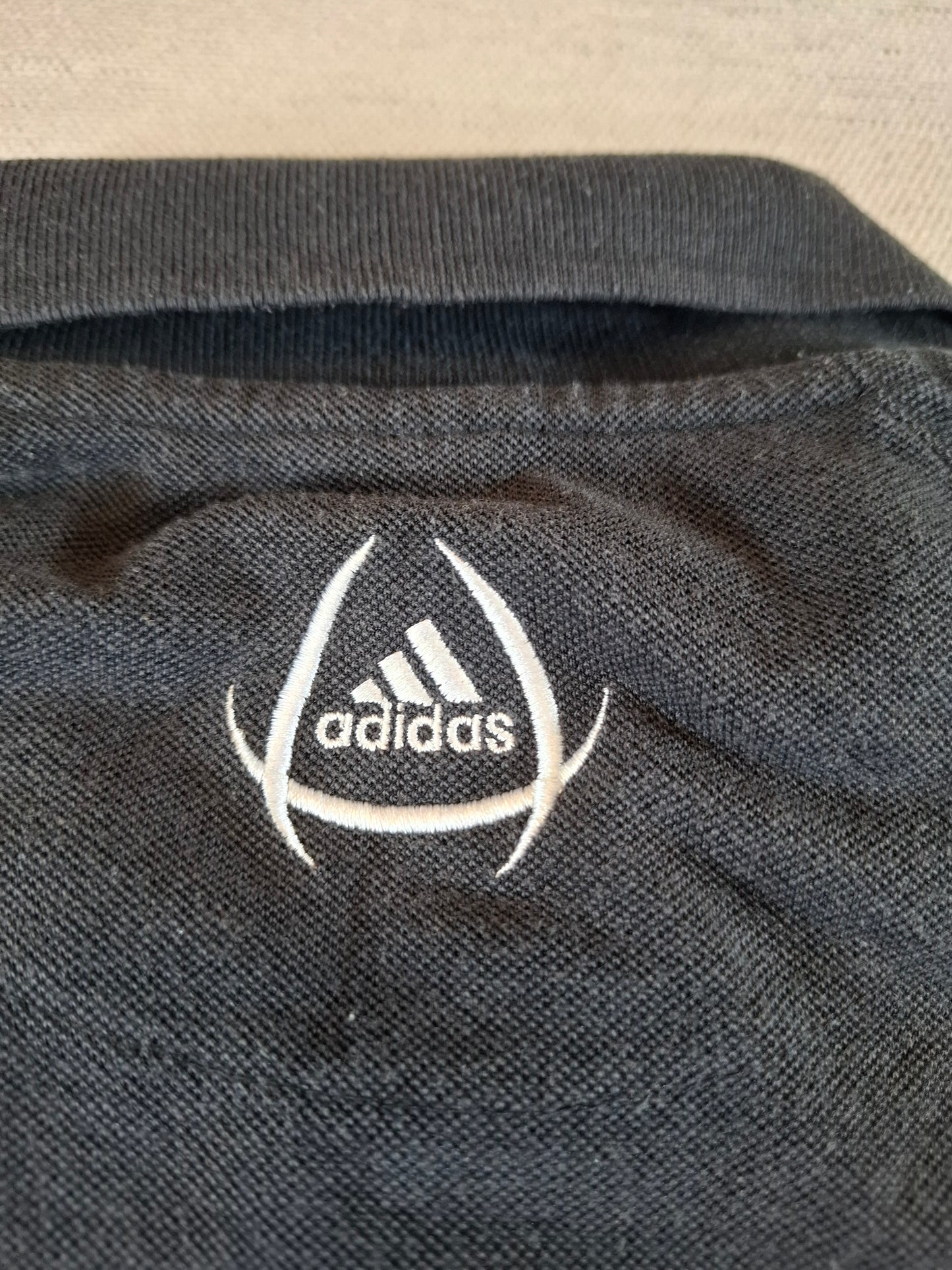 000127 Adidas AEK Athens polo size L (uk 42/44) Black