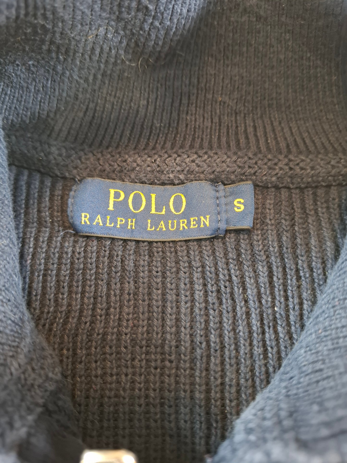 000935 Polo Ralph Lauren Full zip sweater size S Navy Blue