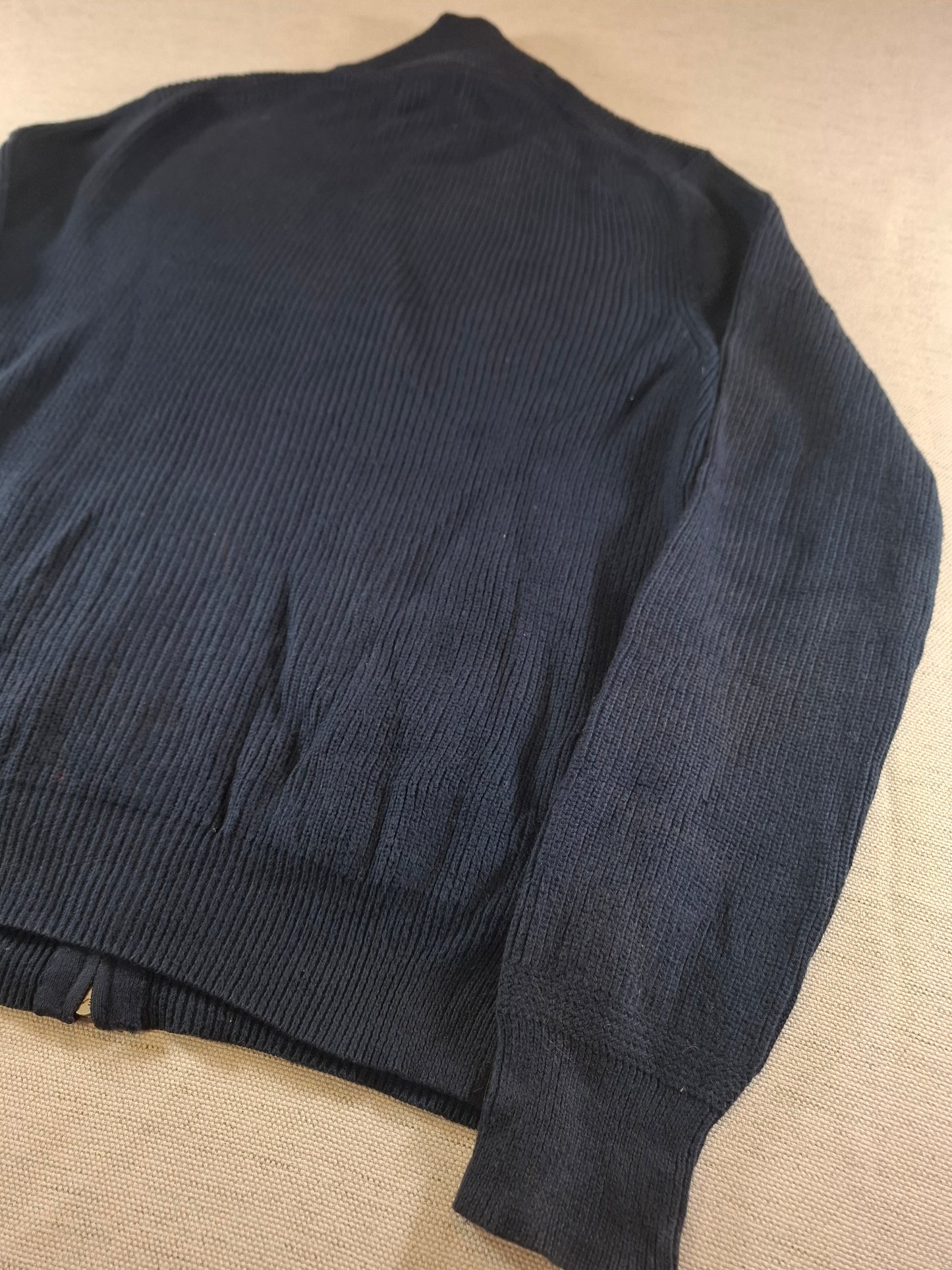 000933 Polo Ralph Lauren Full zip sweater size S Navy Blue