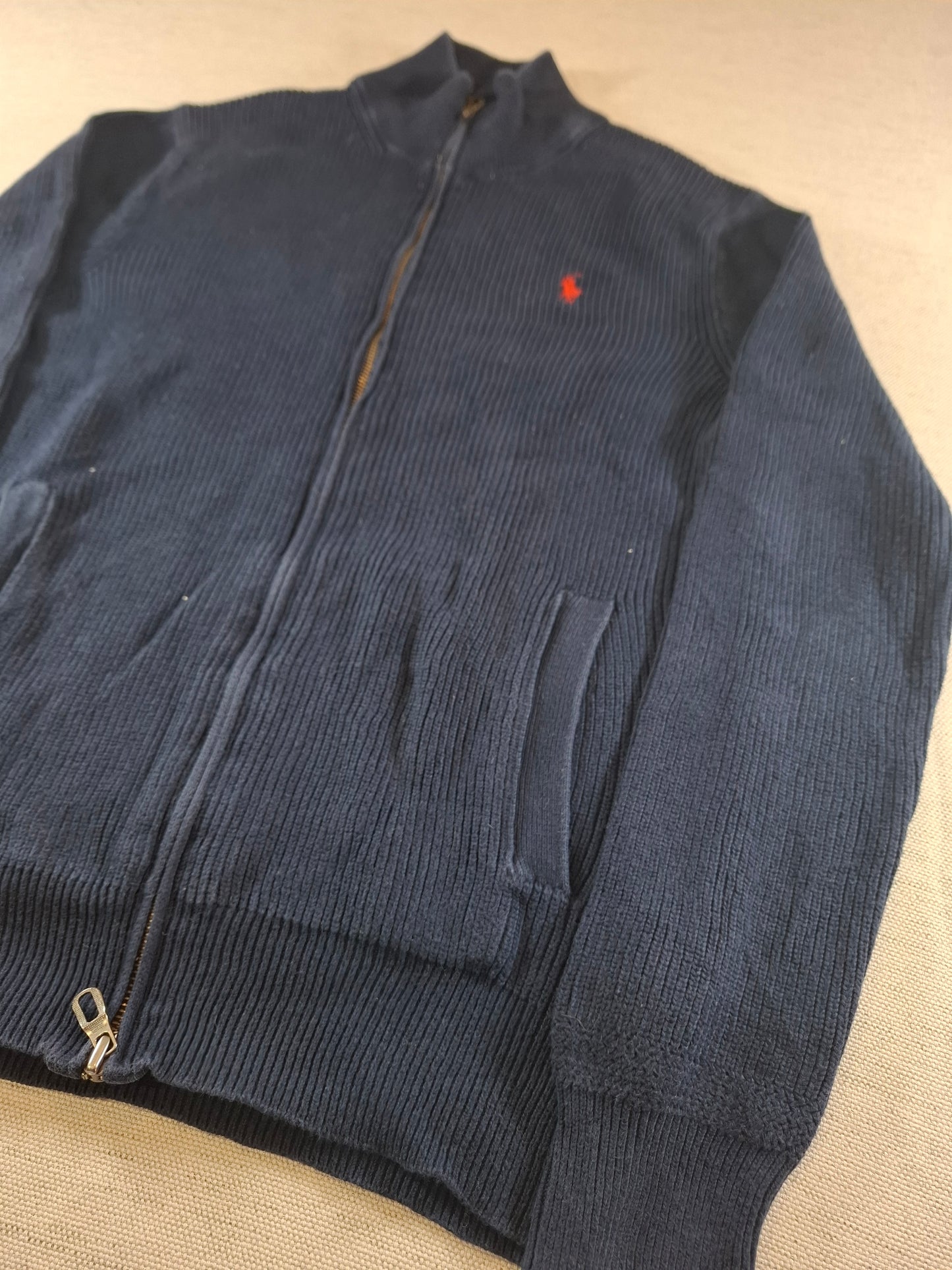 000935 Polo Ralph Lauren Full zip sweater size S Navy Blue