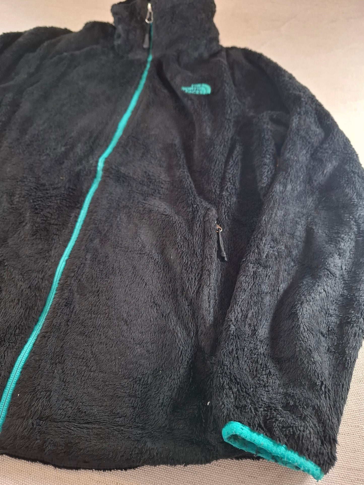 000695 The North Face Fleece size Women's L Black/ Mint
