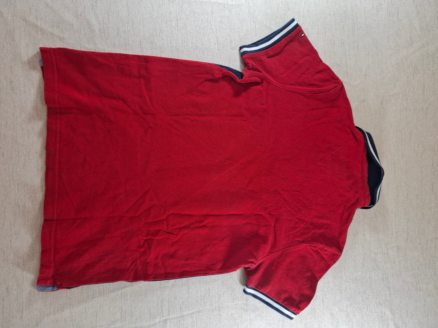 001116 Tommy Hilfiger Polo size L Red/ Navy